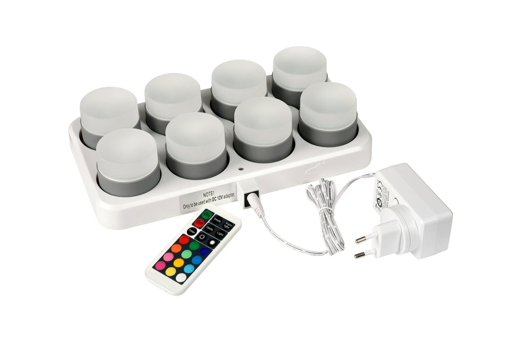 LED-Minilamps 8er Set, Warmweiss, Multicolor